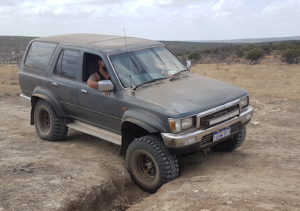 Eugene and Tracy in the Surf.
