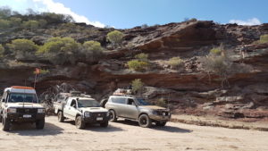 Grace on her way to the top of the cliff.