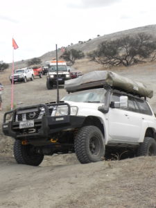 John drives his TD42 out of the gutter.