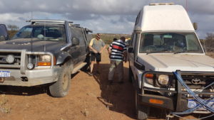 Matt helped Steve inflate his tyres