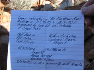 Note left at cairn.