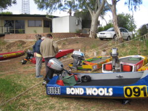 Boats on the bank.