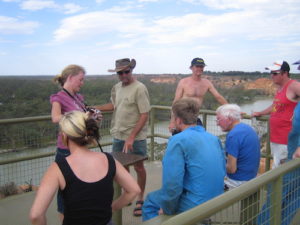 At lookout.