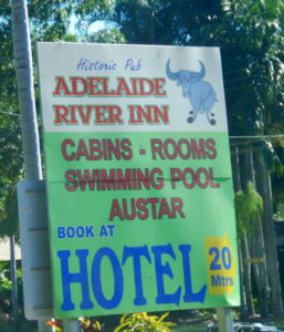 Adelaide River Inn sign