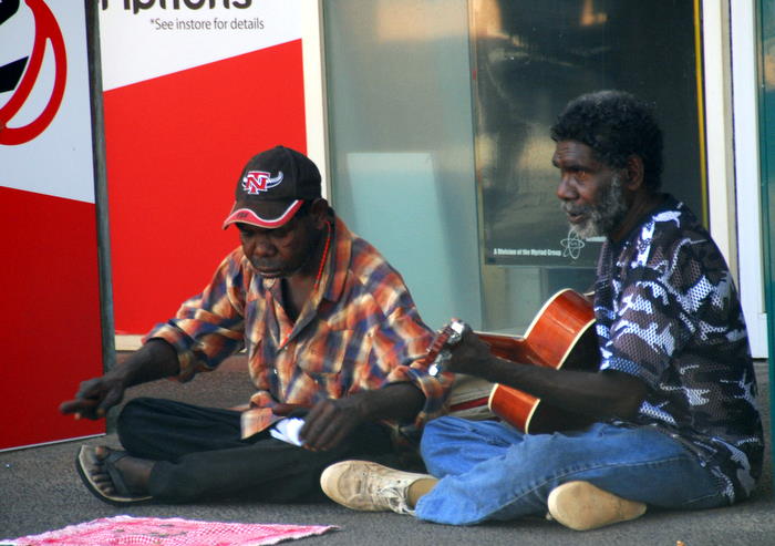 Buskers in Darwin.