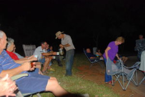 Jimmy shares out the billy tea.