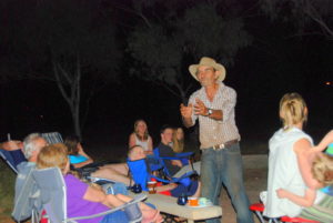 Jimmy regales his audience with another story.