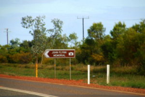 At the junction of the Stuart and Barkly Highways about twenty kilometres north of Tennant Creek.