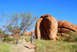 Kim at Devils Marbles.
