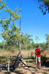 At the Forrest memorial, 40 km south of Larrimah.