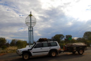 The Tropic of Capricorn marker is 30 km north of Alice Springs. It is located at a rest area that has picnic tables, barbecue facilities, shelter and permits overnight camping.