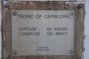 Where the Stuart Highway crosses the Tropic of Capricorn.