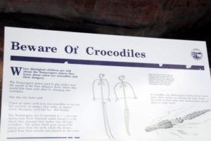 Beware of crocodiles.