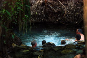 In hot spring