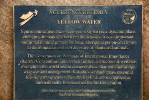 Yellow Water plaaque