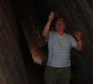 Steve inside Montys Pass.