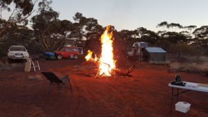 Campfire Saturday night. We don't always build a fire that can be seen from space. This was to quickly develop some coals for cooking.