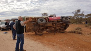 Scott ensured that the vehicle came back on its wheels gently.
