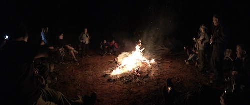 First night around the campfire.