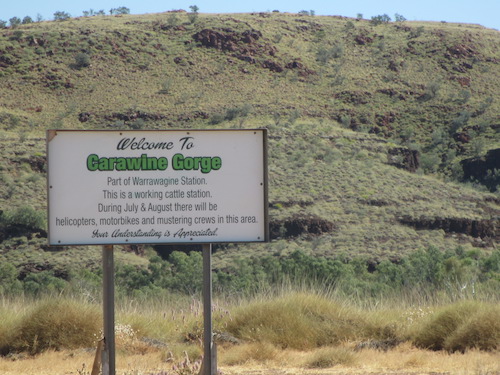 Entry to Carawine Gorge on Warrawagine Station.