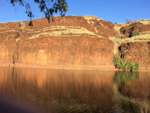 Still waters of Carawine Gorge.