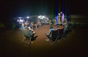 Camp in the overflow area.