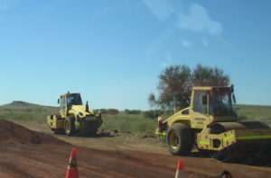 Roadworks on the Nullagine Road.