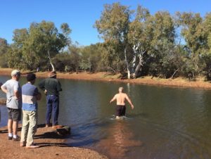 Scott set off to retrieve drone.