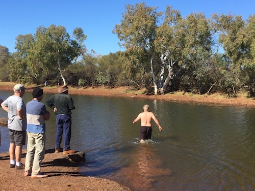 Scott set off to retrieve drone.