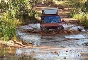 Scott and Helen in the Jimny.