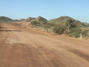 Track out of Nullagine to Skull Springs.