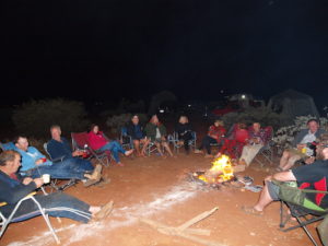Around the campfire at Mount Augustus.