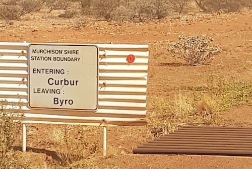 On the Carnarvon-Mullewa Road.