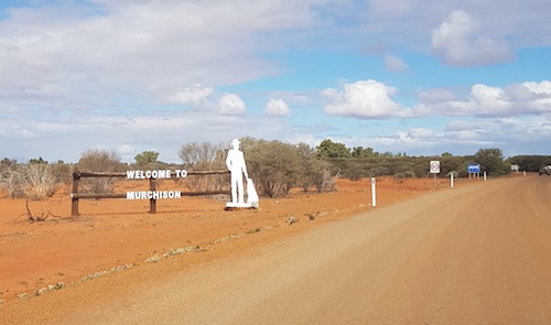 Entering Murchison Settlement.
