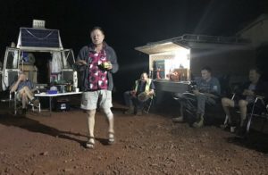 Kim giving briefing.