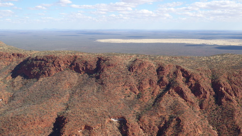 Mount Augustus from chopper.