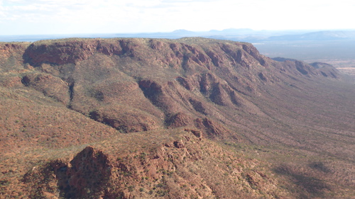 Mount Augustus from chopper.