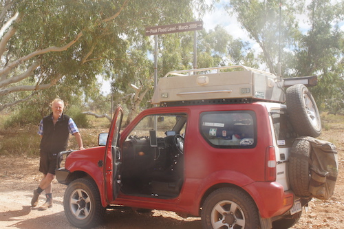 Scott with his Jimny at the Milly Milly crossing.