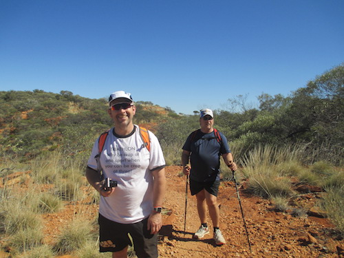 Nick and Mike on the way to the top.