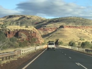 Driving through the Black Range on the Hillside Road.