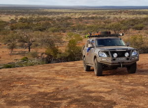 Joe in his Y62 on the way to the top.