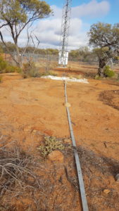 Earth grounding for tower.