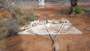 Grounding for tower.