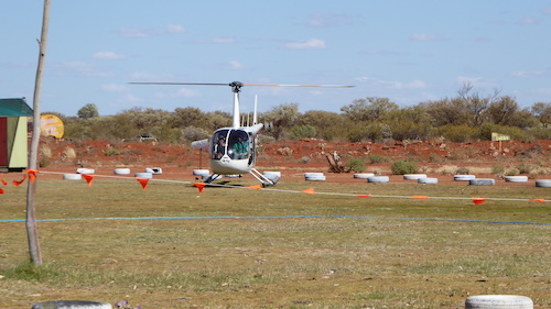 The helicopter was operating from the caravan park.