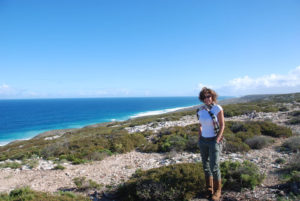 Tammy at the edge of Australia.