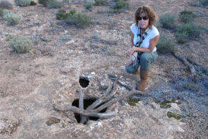 Tammy at dingo hole.