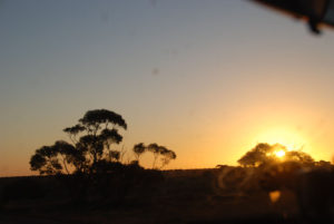 Sunset on the Nullarbor.