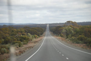 Eyre Highway between Balladonia and Norseman.