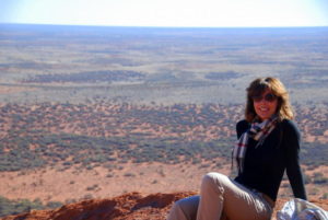 Tammy resting at the top of The Rock.