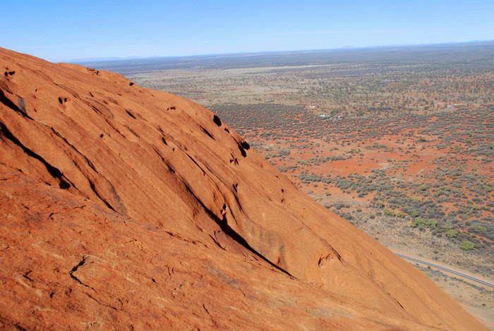 View from the top of Uluru.